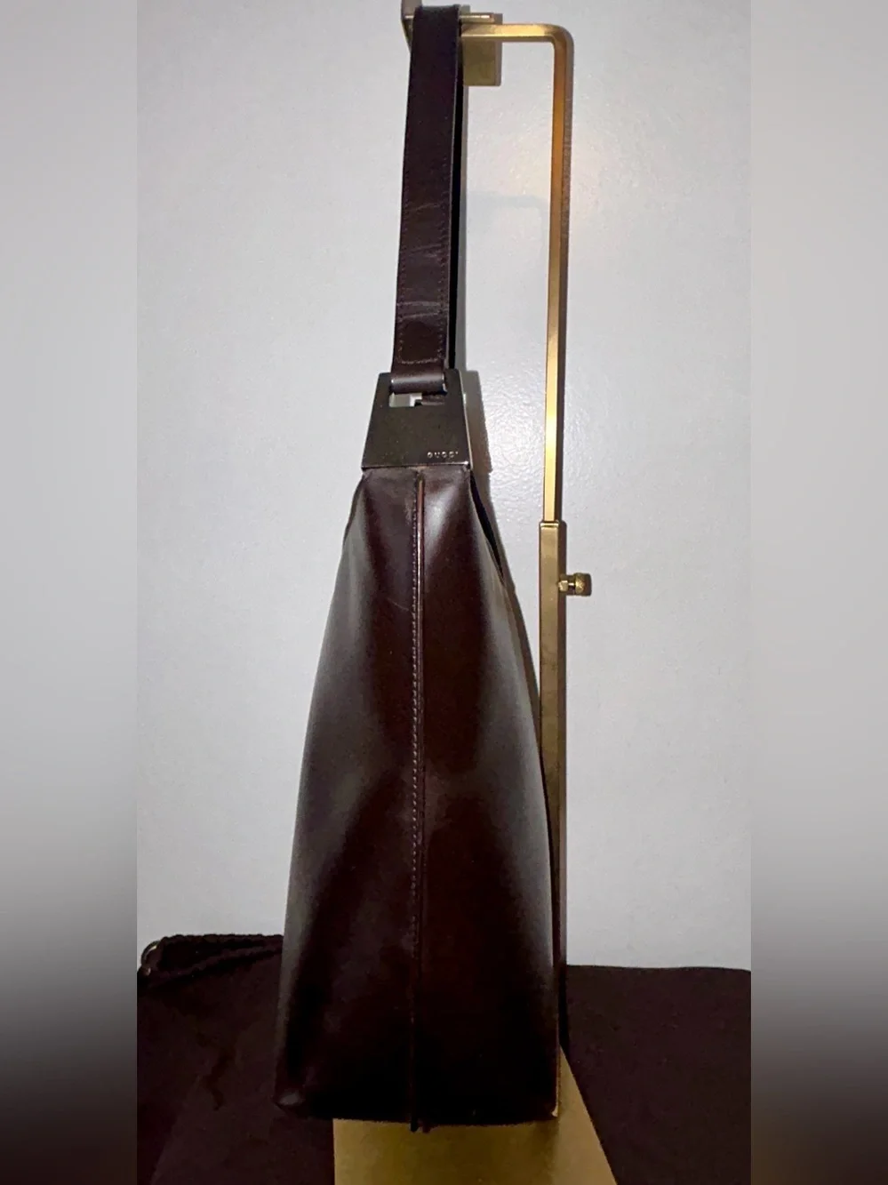 Gucci Tom Ford era Vintage leather shoulder bag. - Picture 3 of 14